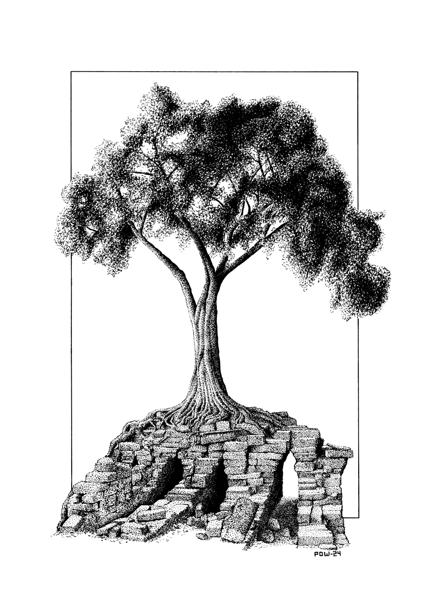 A Lonely Tree On An Ancient Bridge Juliste - Image 2